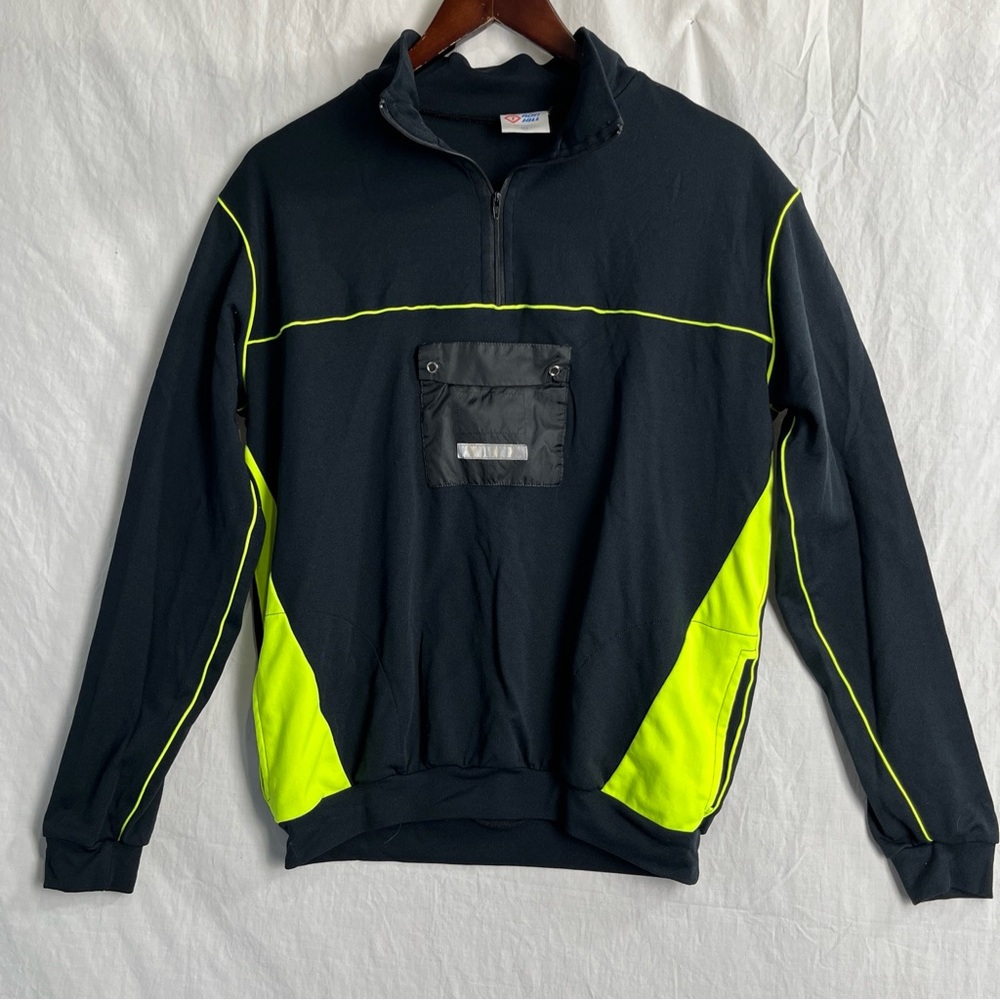 Ronhill Vintage Jacket Mens L Large Pullover Shell Running Reflective Neon Green